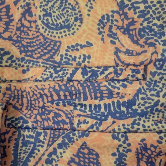 Lilly Pullitzer Jayne Stretch Shorts Paisley Design Blue & Pink Size 10 - Picture 6 of 9